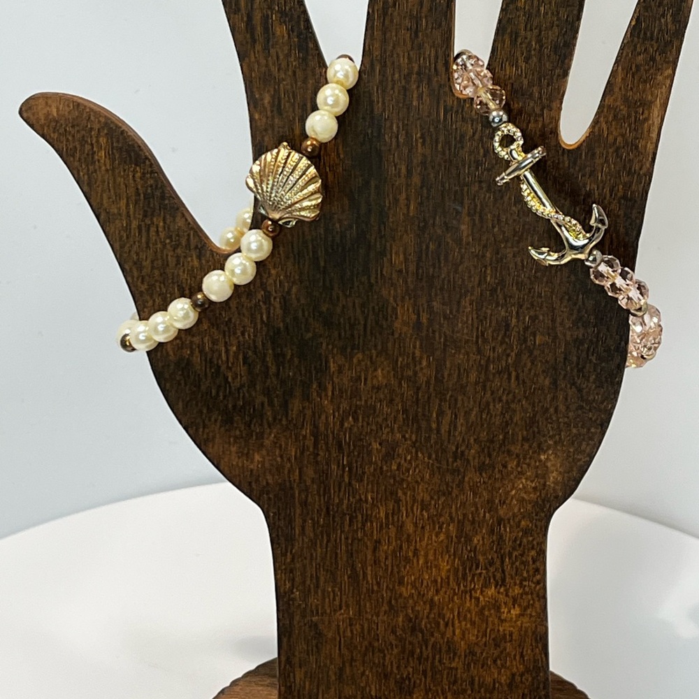 Stackable Nautical Stretch Bracelets Vintage - image 1